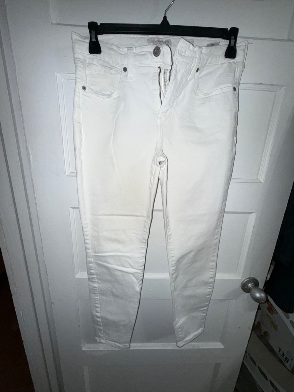 Lucky Brand White Cropped Skinny Jeans